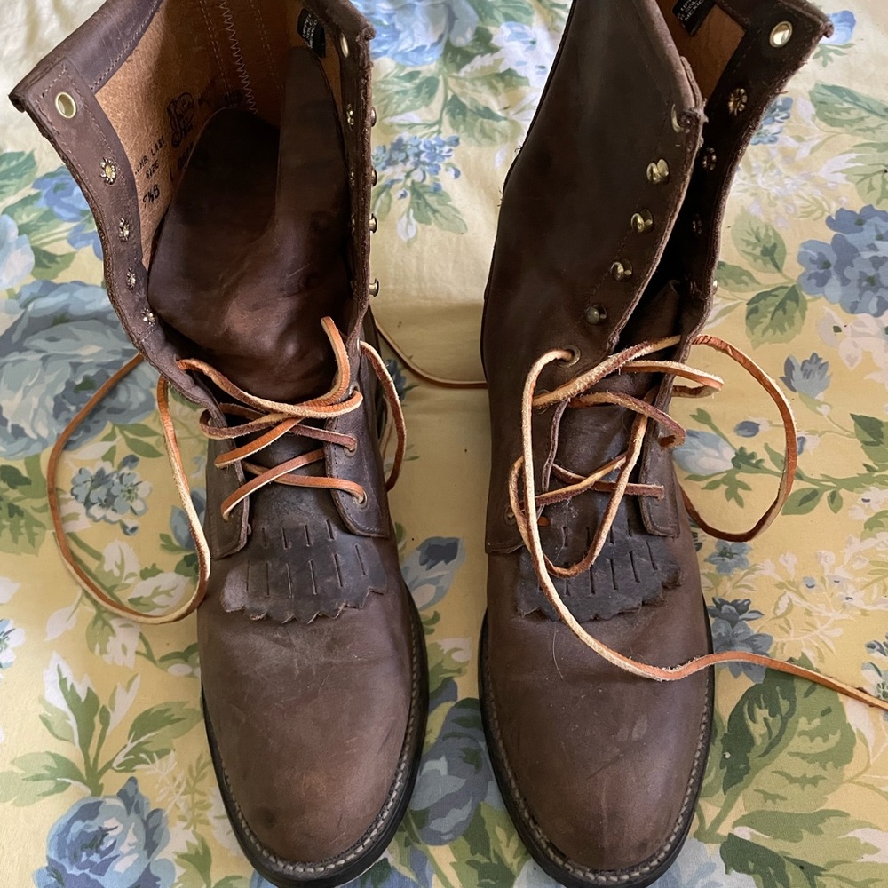 Justin L0575 Ladies Bay Apache Lacers Size 9.5B